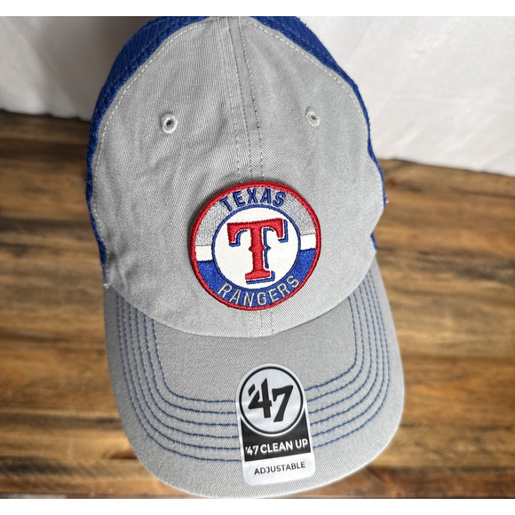 Texas Rangers MLB Baseball Hat Embroidered Logo Blue Mesh Snapback NWOT Women's - Picture 4 of 9